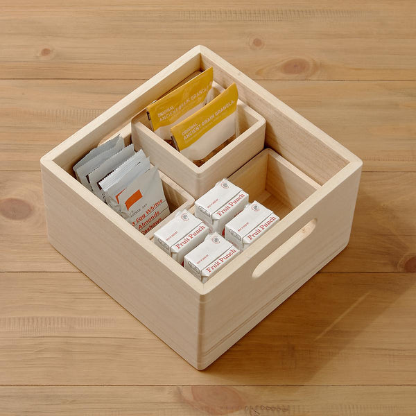 The Home Edit Wood opbergbox medium square
